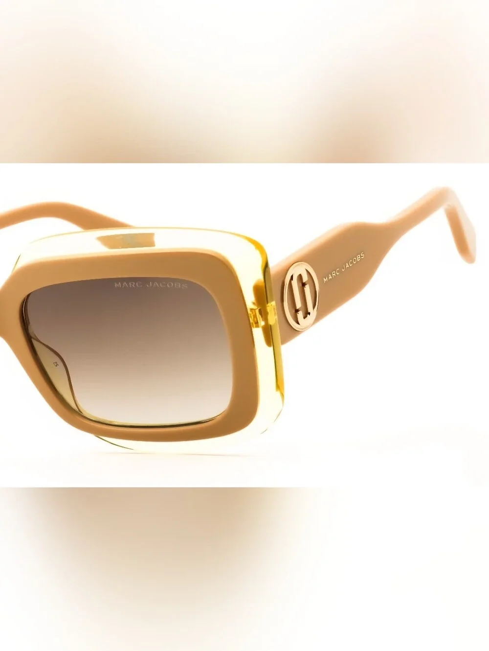 Marc Jacobs, MARC 850/S, BEIGE/BROWN SF, Oversized, Woman's Sunglasses
